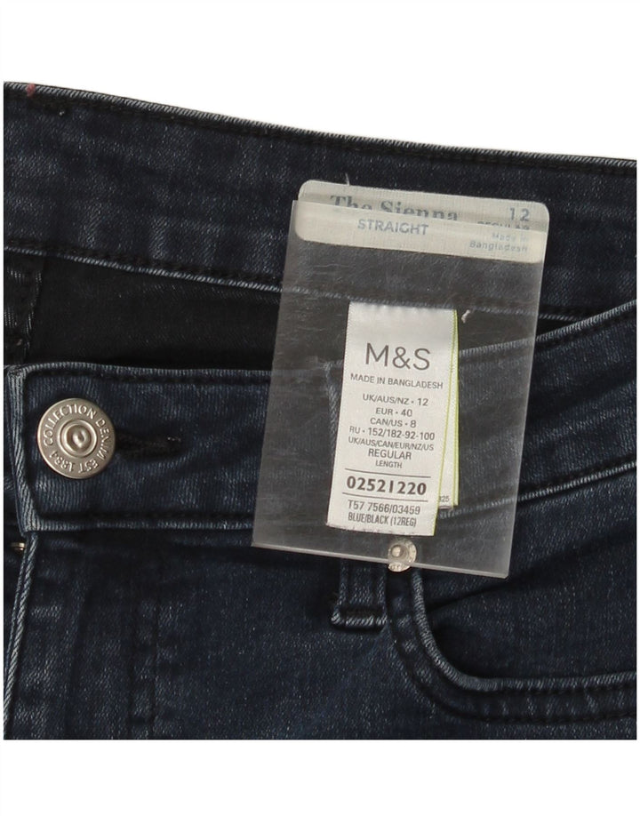 MARKS & SPENCER Womens Straight Jeans UK 12 Medium W30 L30  Navy Blue