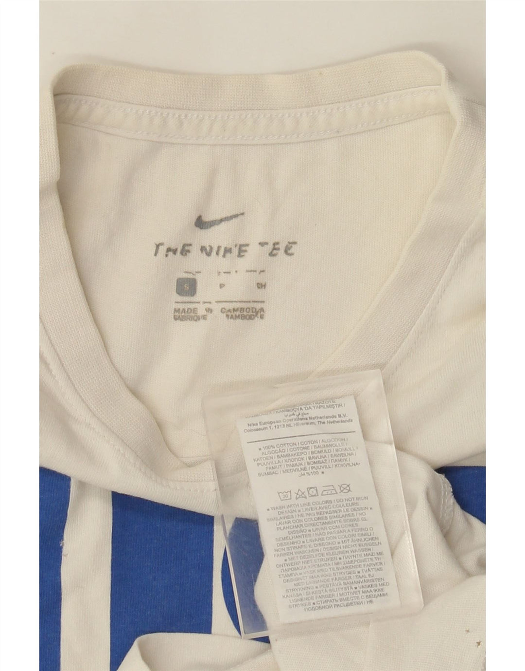 Nike Mens Graphic T-Shirt Top Small White Cotton