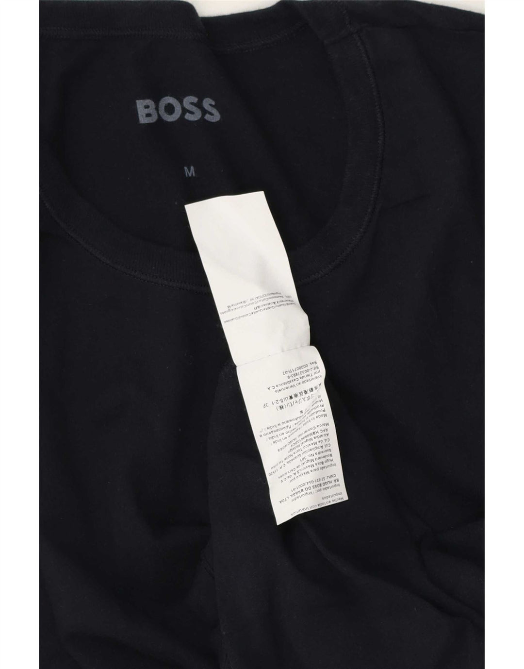 Hugo Boss Mens T-Shirt Top Medium Navy Blue Cotton