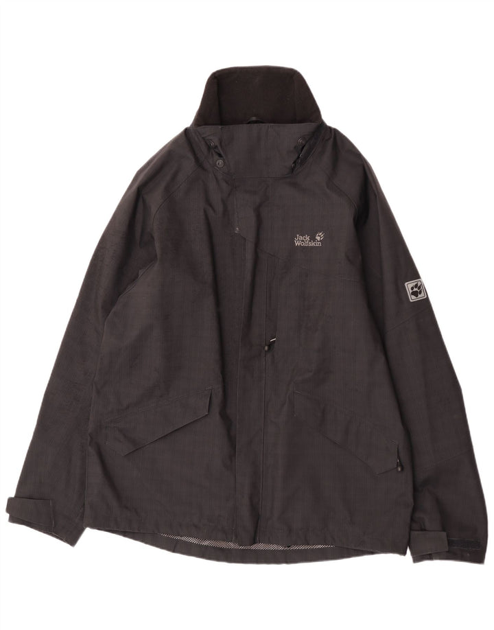 Jack Wolfskin Mens Rain Jacket UK 40 Large Black Polyester