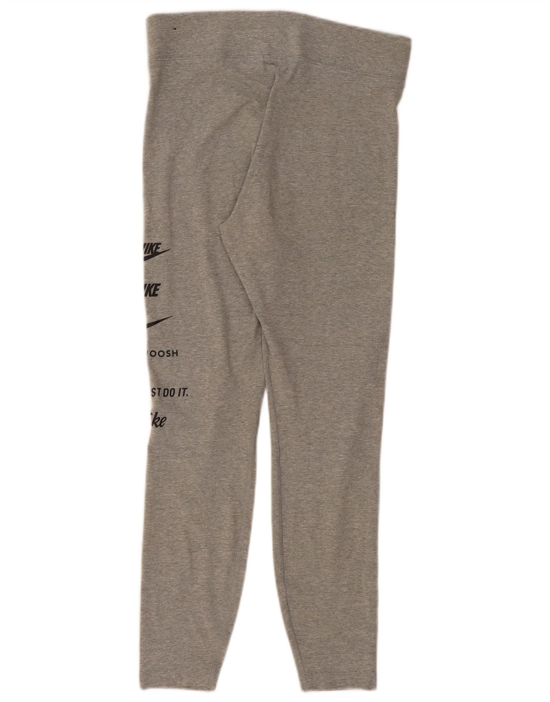 NIKE Womens Graphic Leggings UK 14 Large  Grey Cotton