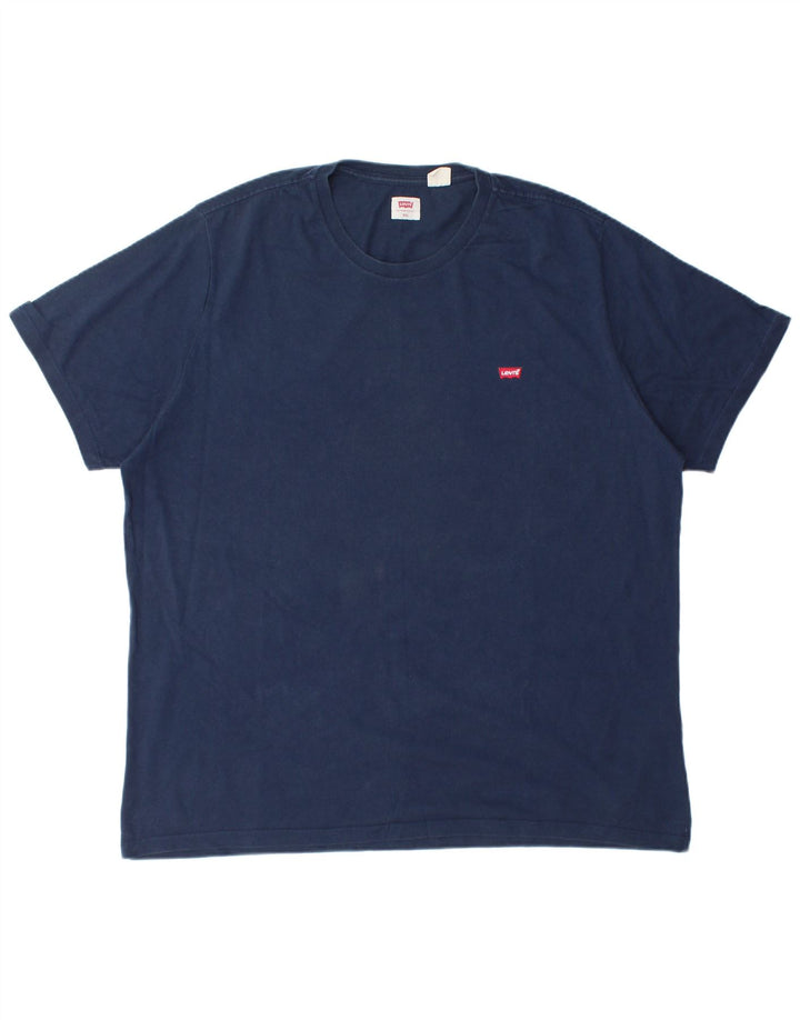 LEVI'S Mens T-Shirt Top 2XL Navy Blue Cotton