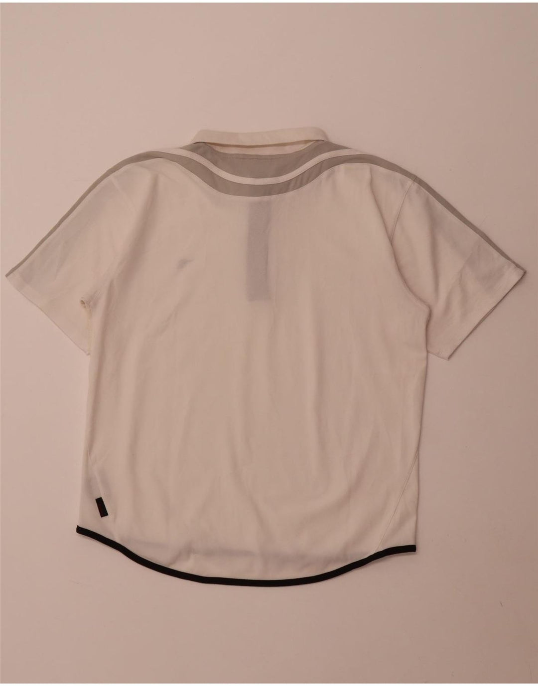 Diadora Mens Polo Shirt Large White Colourblock Polyester
