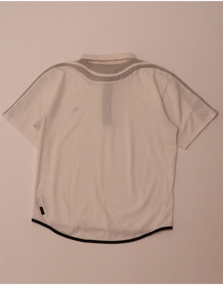 Diadora Mens Polo Shirt Large White Colourblock Polyester