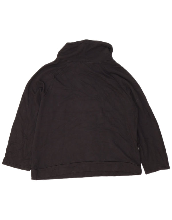 Fat Face Womens Oversized Roll Neck Sweatshirt Jumper UK 10 Small Black