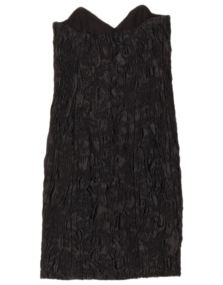 VINTAGE Womens Sleeveless Strapless Dress EU 38 Medium Black