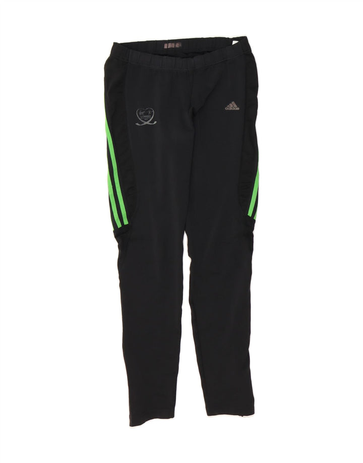 ADIDAS Boys Tracksuit Trousers 11-12 Years Large Black Polyester Vintage Adidas and Second-Hand Adidas from Messina Hembry 
