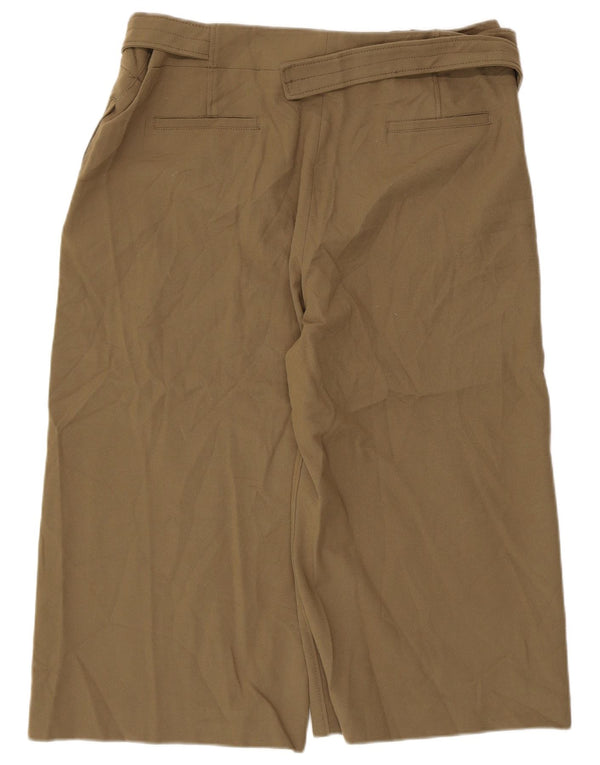 Zara Womens Capri Trousers 2XL W36 L20 Khaki Polyester