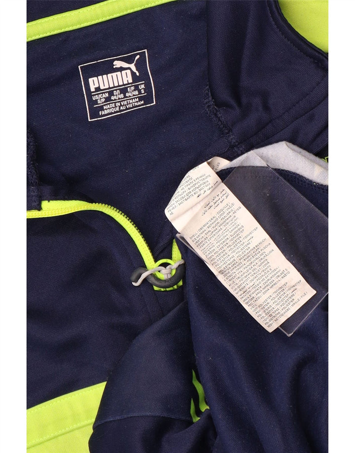 PUMA Mens Arsenal Pullover Tracksuit Top Jacket Small Navy Blue Striped