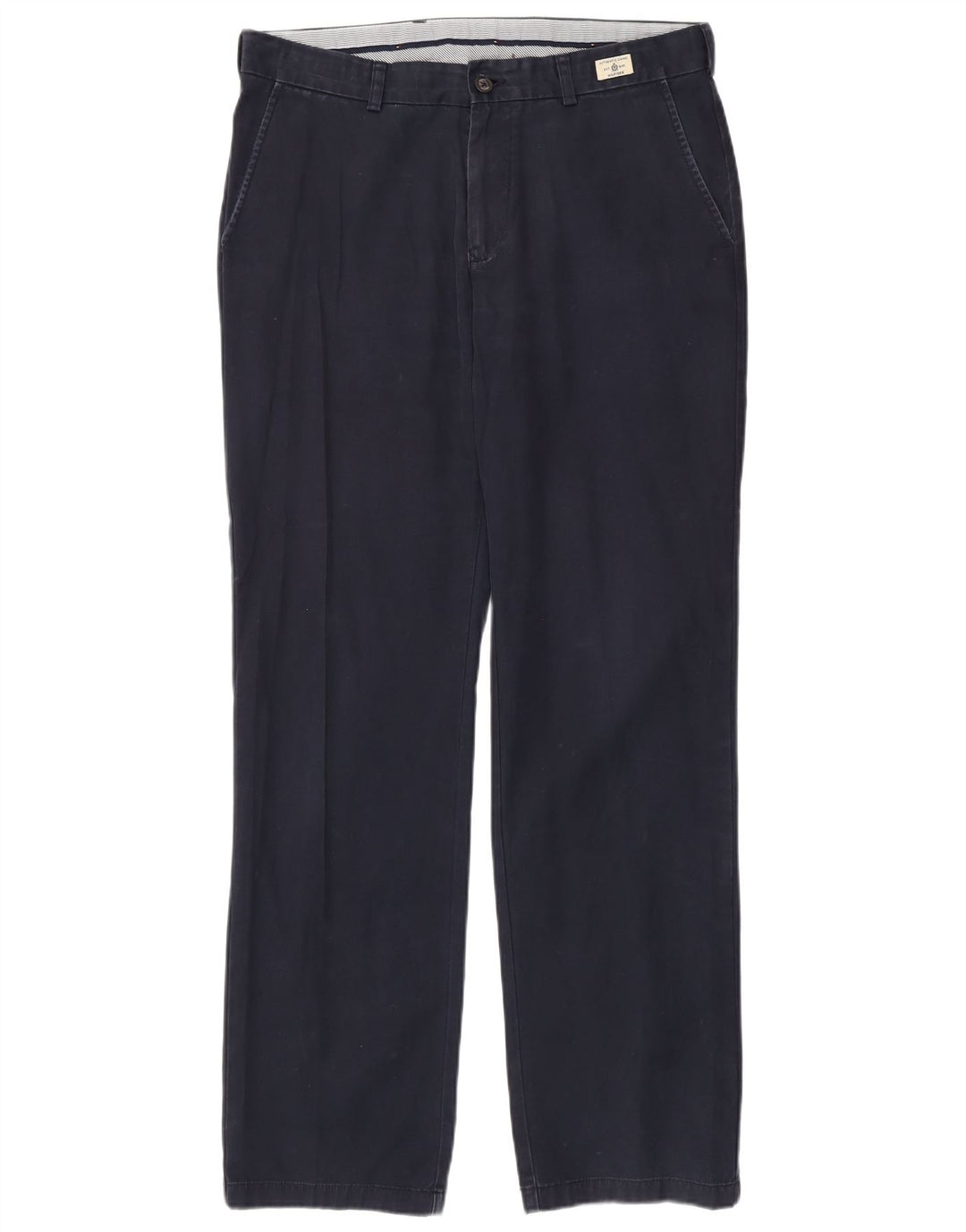 TOMMY HILFIGER Mens Straight Chino Trousers W34 L34  Navy Blue Cotton