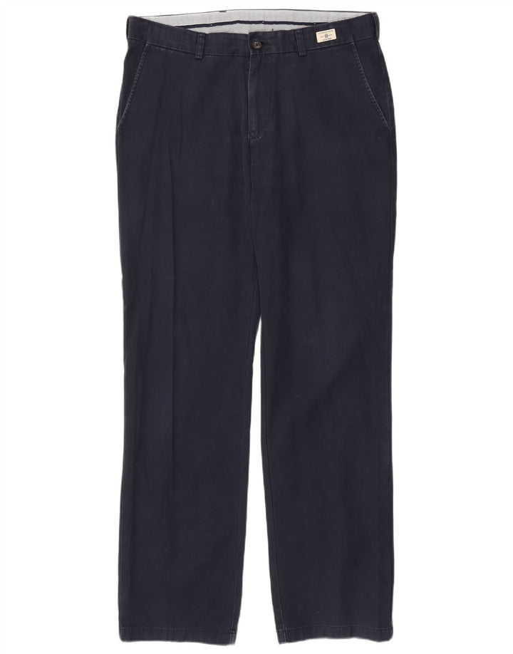 TOMMY HILFIGER Mens Straight Chino Trousers W34 L34  Navy Blue Cotton