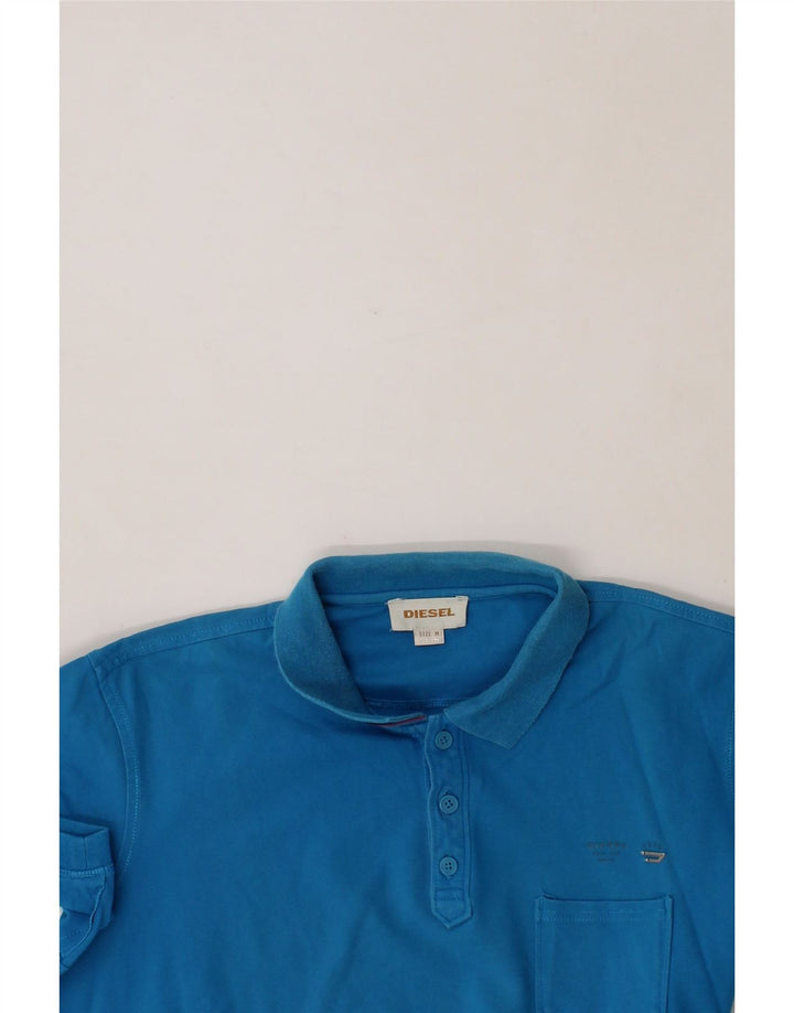 DIESEL Mens Polo Shirt Medium Blue Cotton Vintage Diesel and Second-Hand Diesel from Messina Hembry 