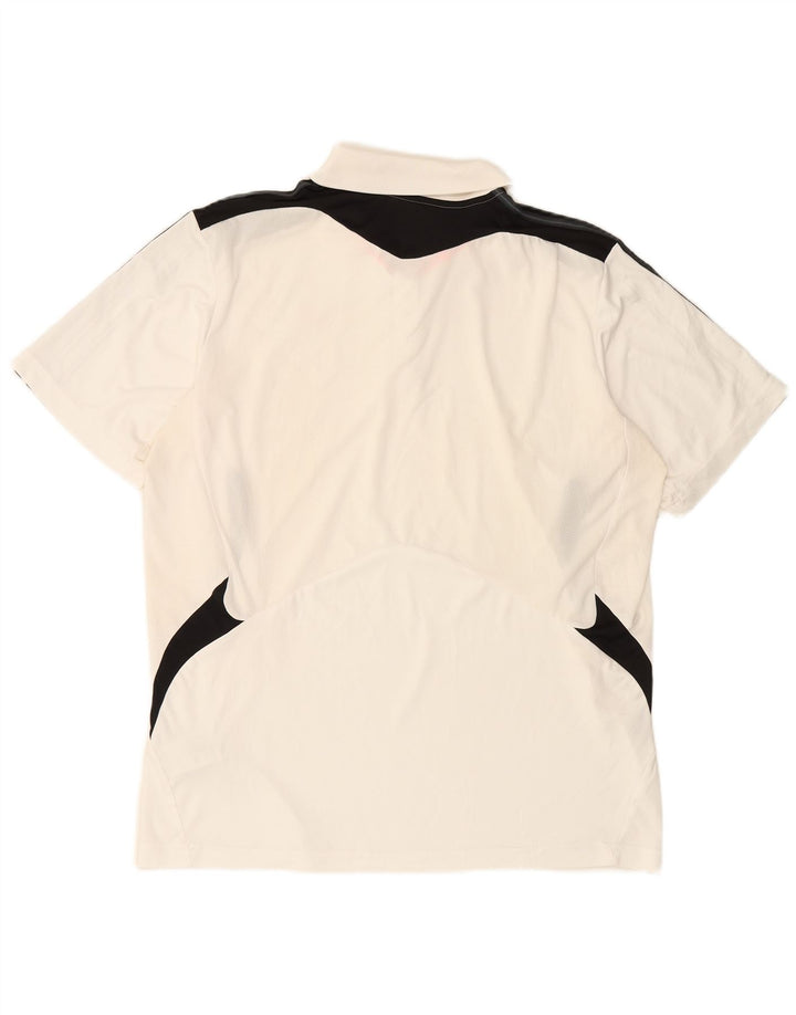 ADIDAS Mens Climacool Polo Shirt XL White Colourblock Polyester