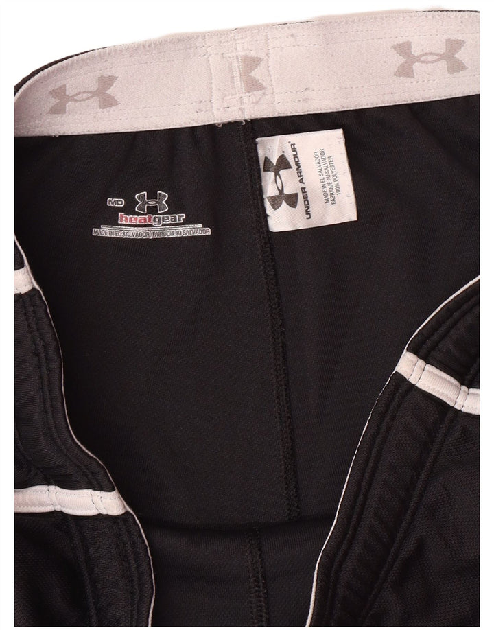 UNDER ARMOUR Womens Heat Gear Graphic Sport Shorts UK 14 Medium  Black