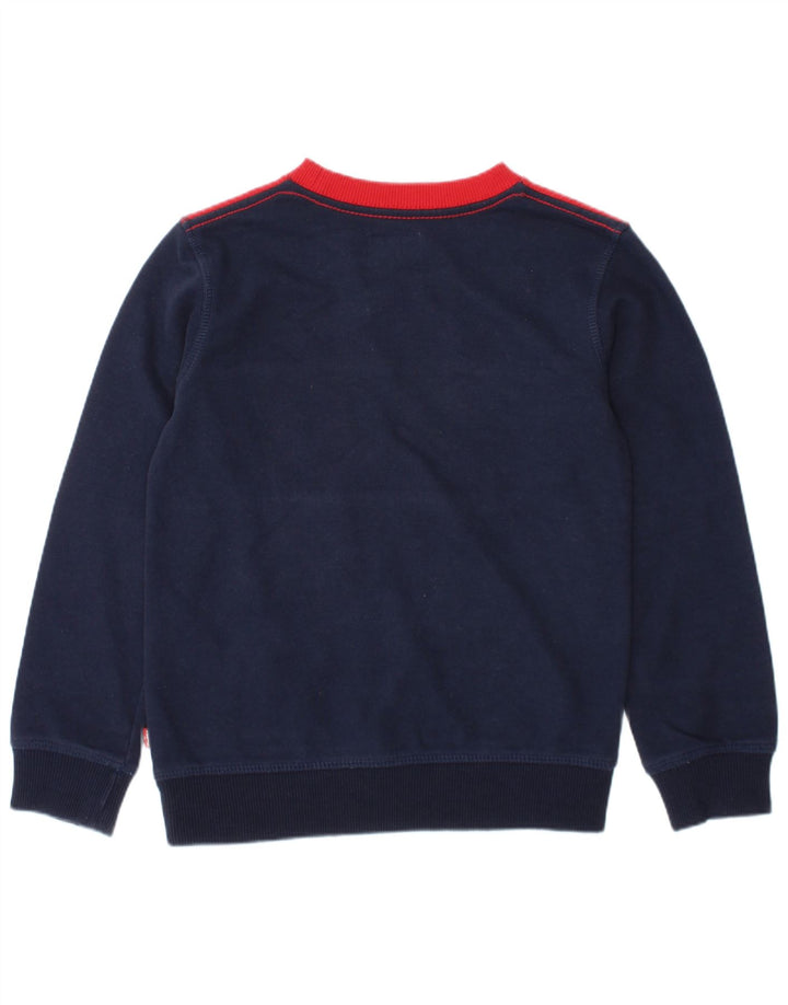 Levi's Boys Sweatshirt Jumper 4-5 Years Navy Blue Colourblock Classic
