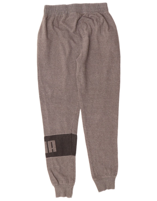 Puma Boys Graphic Tracksuit Trousers Joggers 15-16 Years XL Grey Cotton