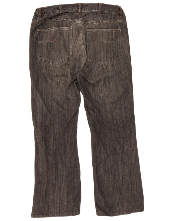 CALVIN KLEIN Mens Bootcut Jeans W36 L30 Black Cotton