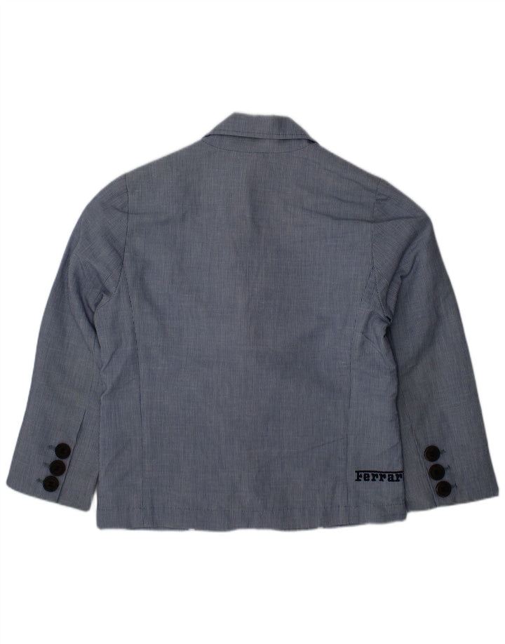 Ferrari Boys 2 Button Blazer Jacket 3-4 Years Blue Pinstripe