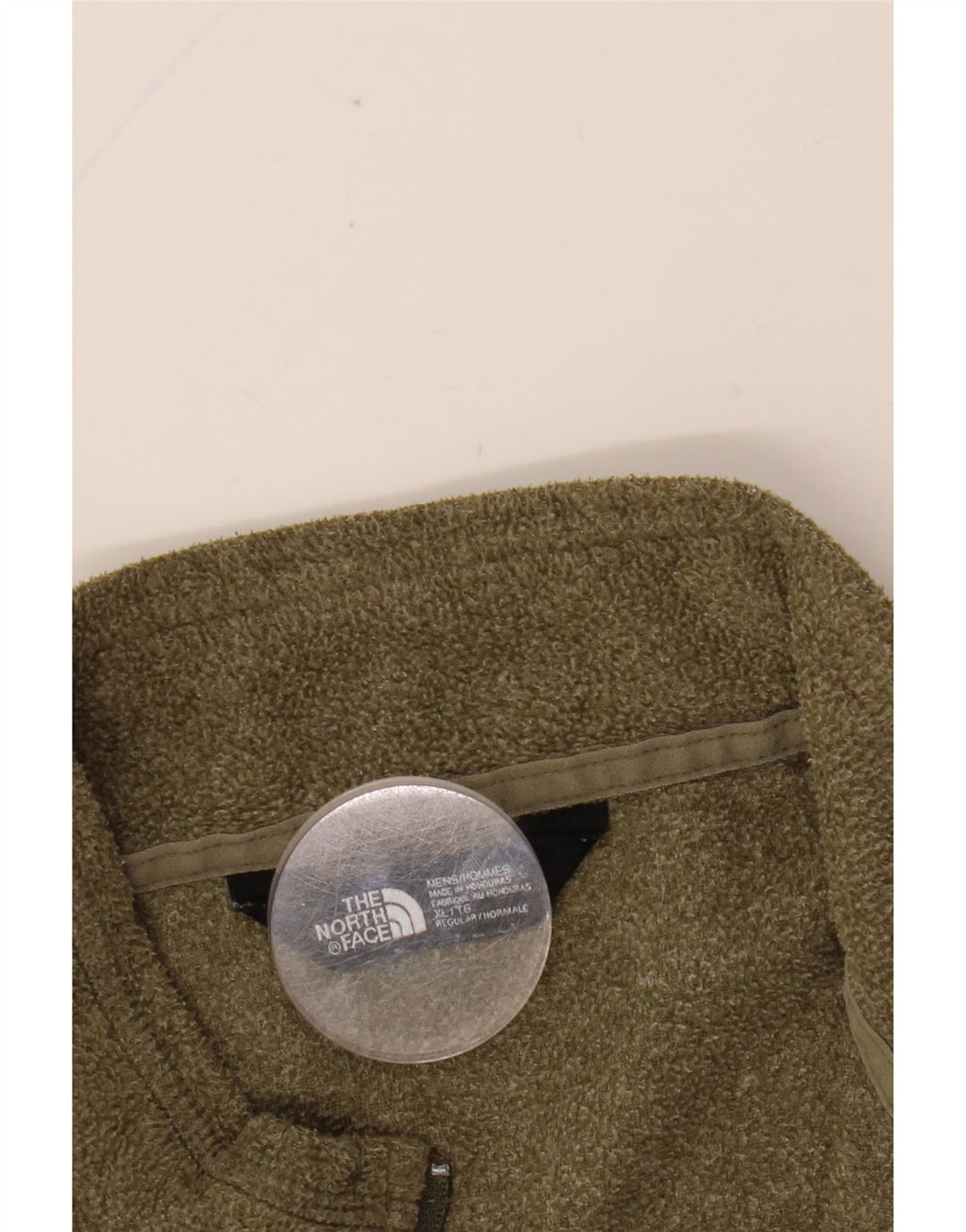THE NORTH FACE Mens Zip Neck Fleece Jumper XL Khaki