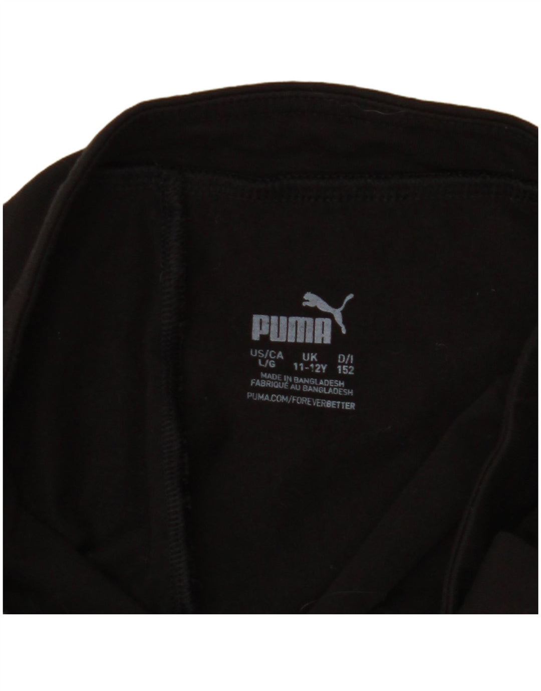 PUMA Girls Graphic Leggings 11-12 Years  Black