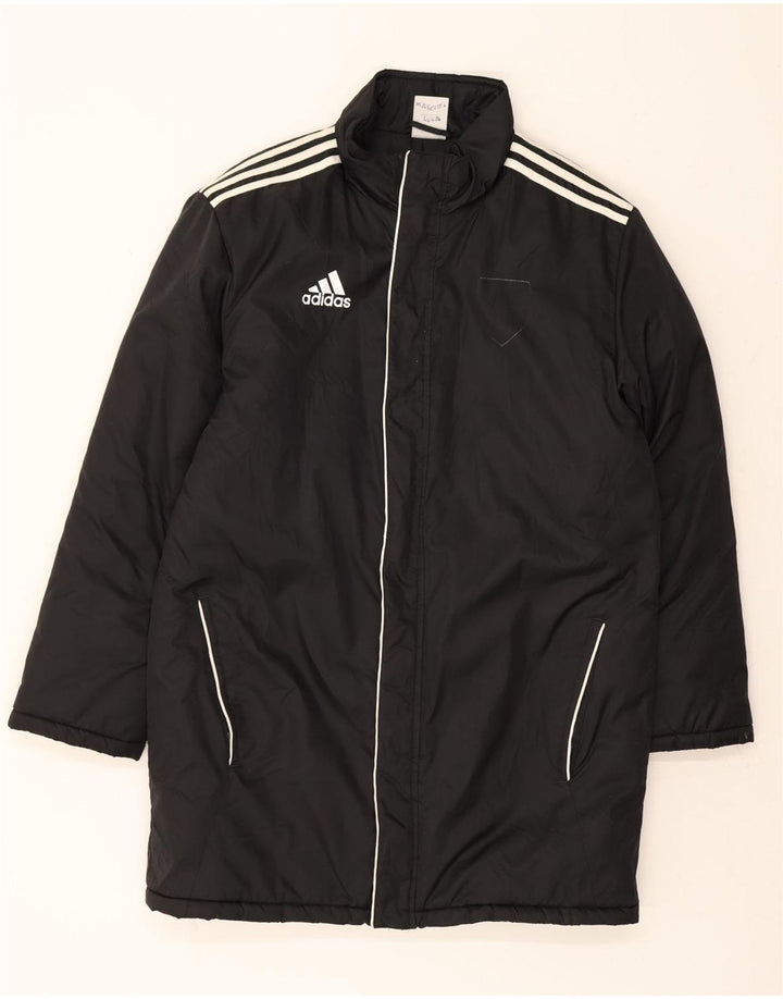 ADIDAS Mens Windbreaker Coat UK 38/40 Medium Black Nylon Vintage Adidas and Second-Hand Adidas from Messina Hembry 