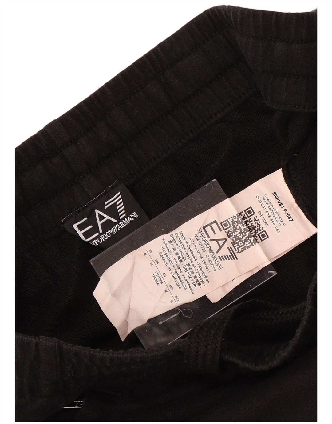 EMPORIO ARMANI Mens Tracksuit Trousers Joggers Medium  Black Cotton