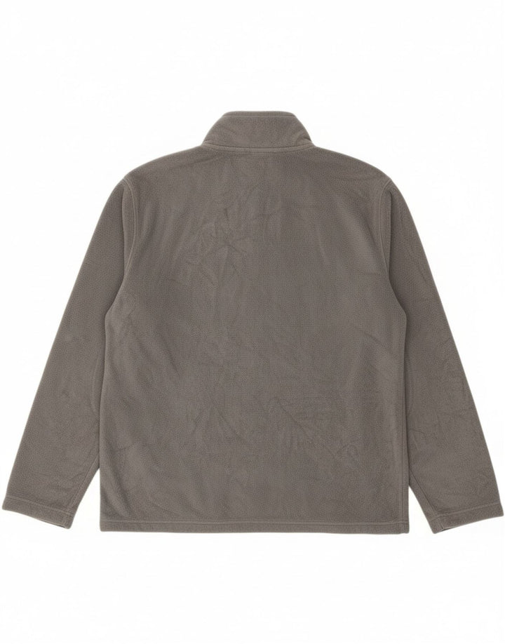 REEBOK Mens Fleece Jacket UK 40 Large Grey Polyester Vintage Reebok and Second-Hand Reebok from Messina Hembry 