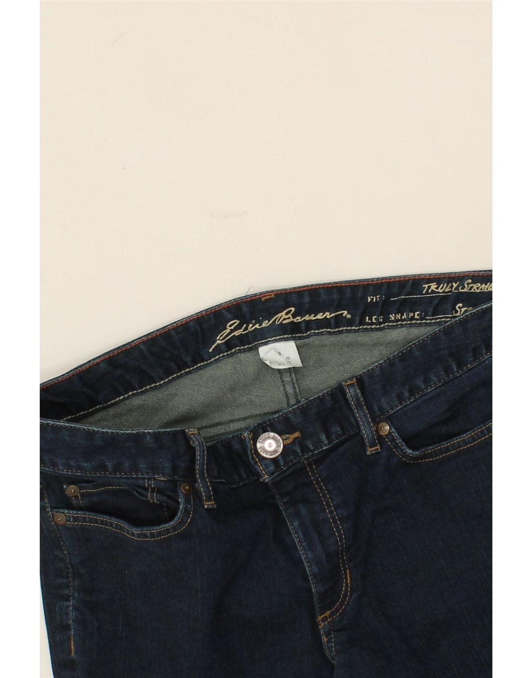 EDDIE BAUER Womens Straight Jeans US 6 Medium W32 L32 Black Cotton Vintage Eddie Bauer and Second-Hand Eddie Bauer from Messina Hembry 