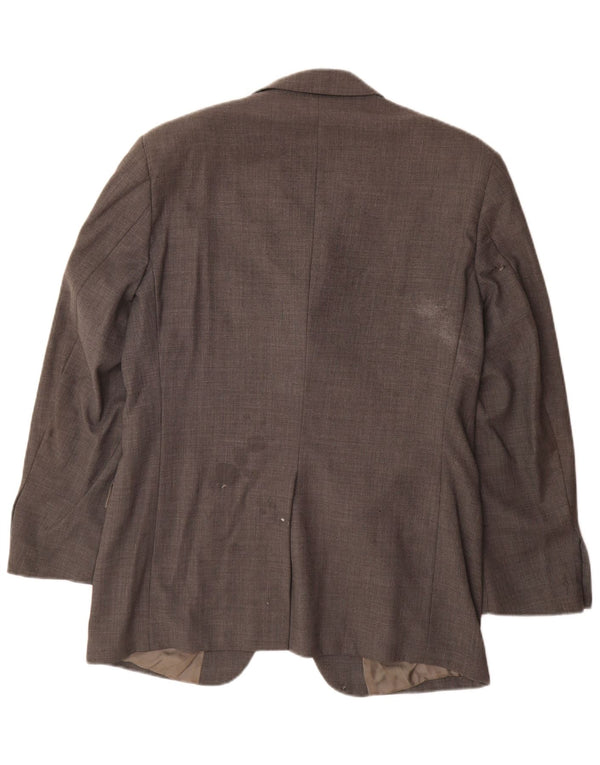 Marks & Spencer Mens 3 Button Blazer Jacket UK 38 Medium Grey New Wool