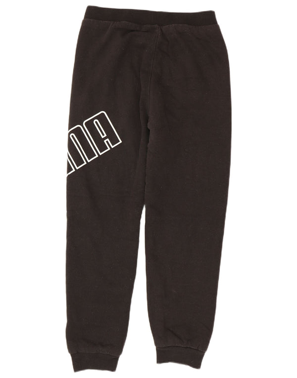Puma Boys Graphic Tracksuit Trousers Joggers 14-15 Years Large Black Cotton