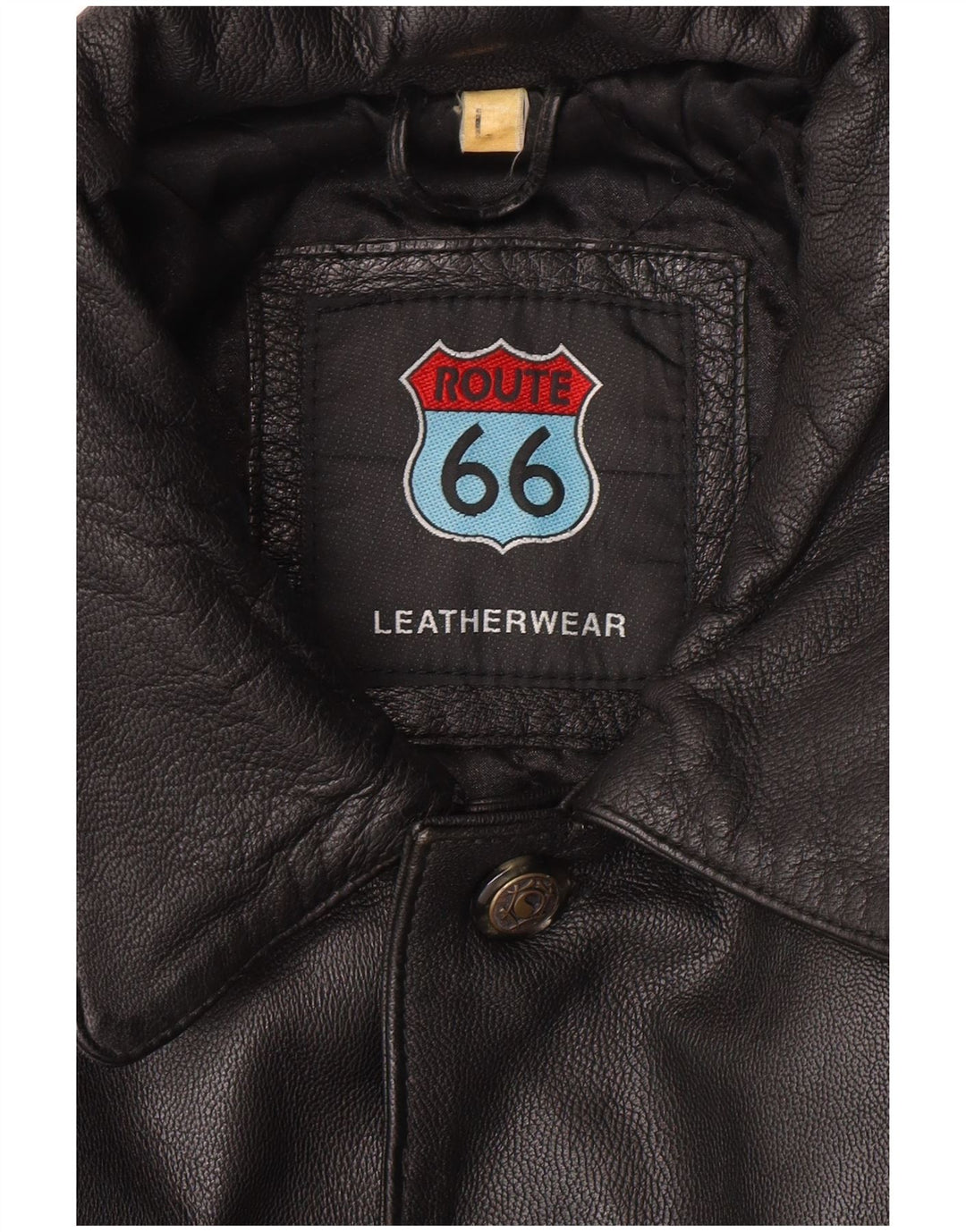 ROUTE 66 Mens Leather Jacket UK 40 Large Black Leather