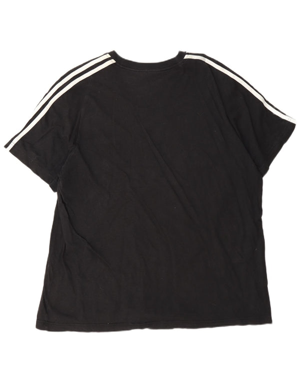 Adidas Mens T-Shirt Top 2XL Black Cotton
