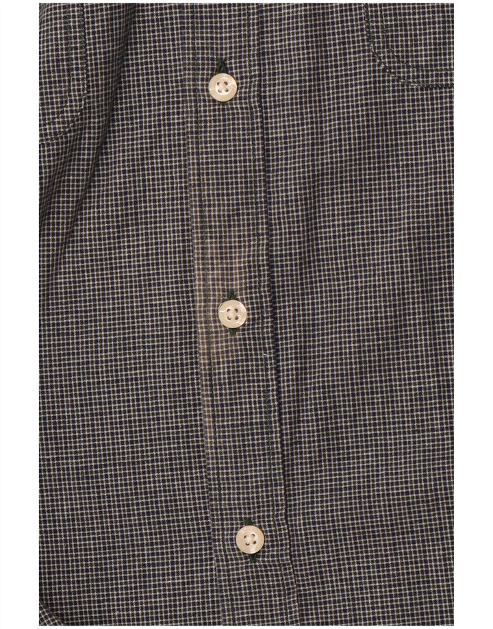 LEVI'S Mens Slim Fit Shirt Large Navy Blue Check Cotton