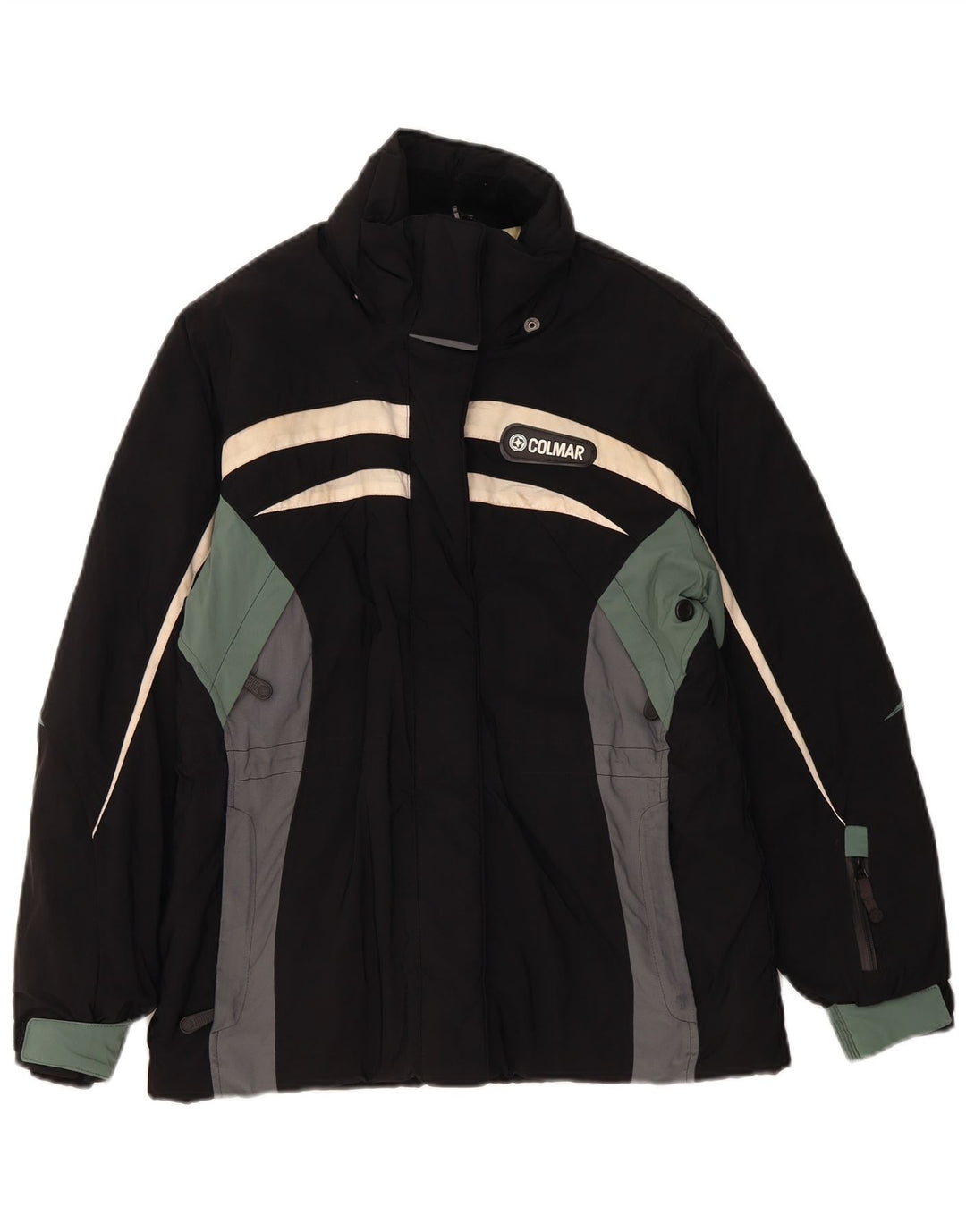 Colmar Womens Padded Ski Jacket IT 42 Medium Black Colourblock Sports