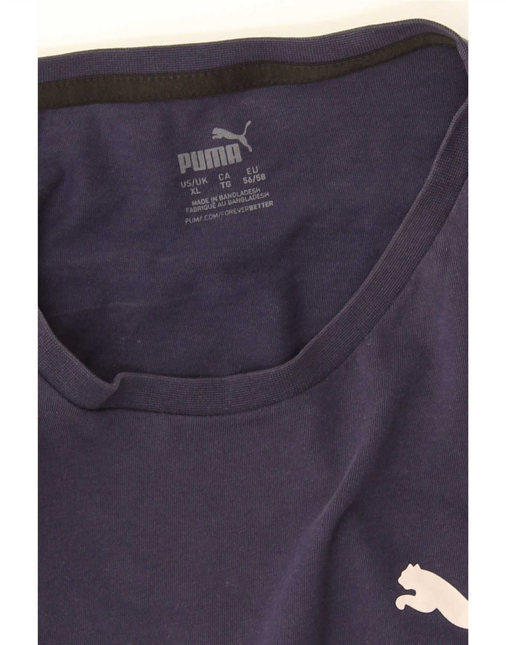 Puma Mens T-Shirt Top XL Navy Blue