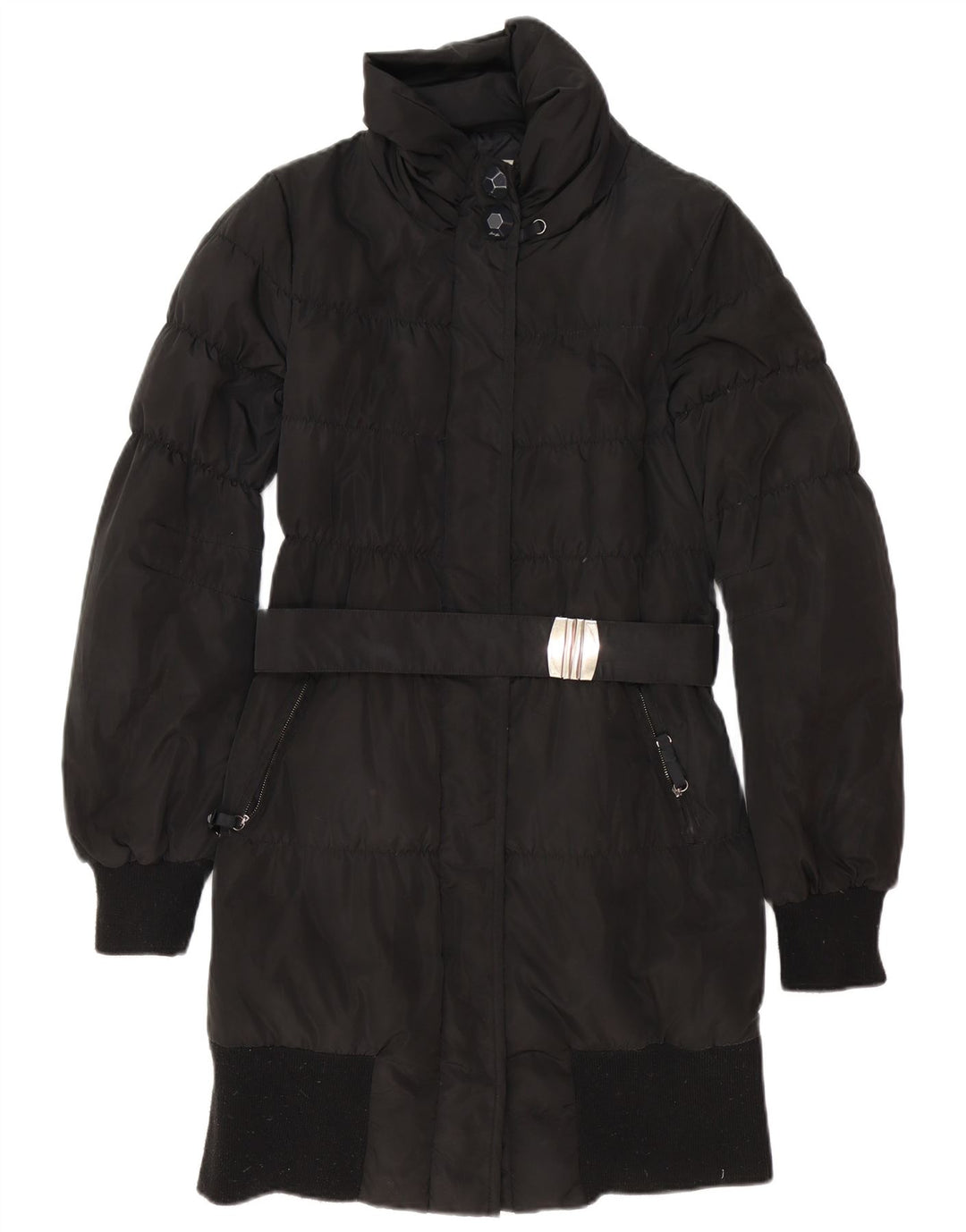 Liu Jo Womens Padded Coat IT 44 Medium Black Polyester