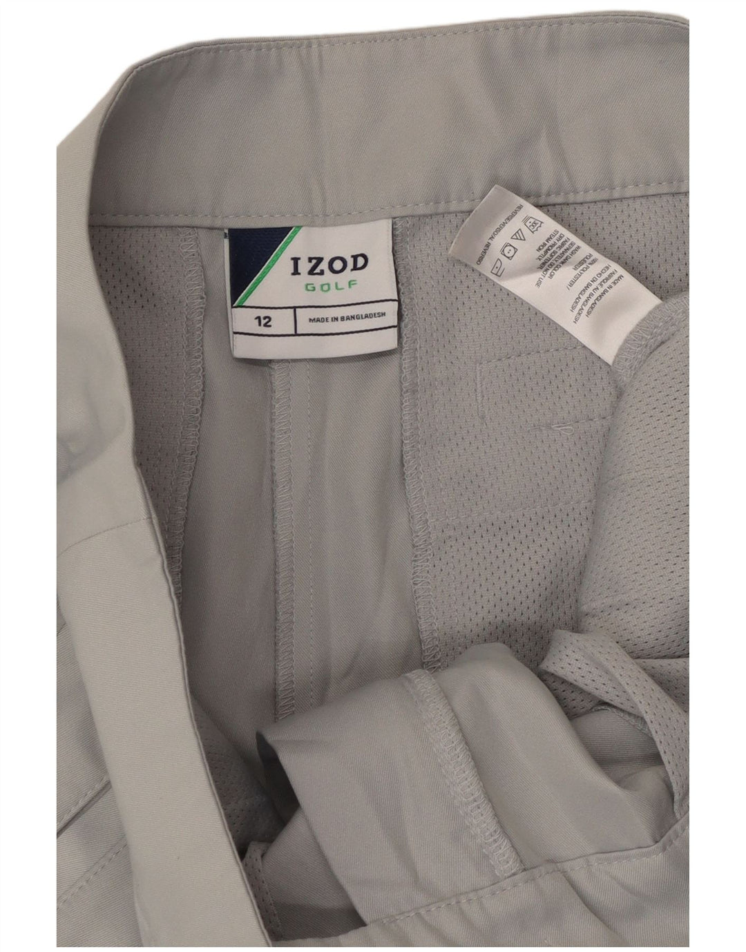 Izod Womens Golf Chino Shorts US 12 Large W36 Grey Polyester