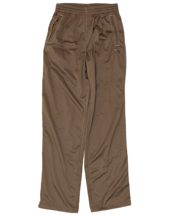 DIADORA Womens Tracksuit Trousers UK 14 Large  Khaki Polyester