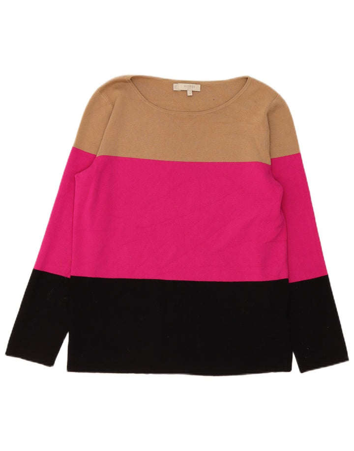 Hobbs Womens Boat Neck Jumper Sweater UK 14 Medium Multicoloured