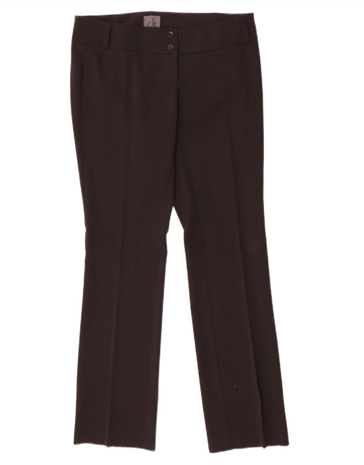 Calvin Klein Womens Slim Casual Trousers W32 L32 Black Polyester