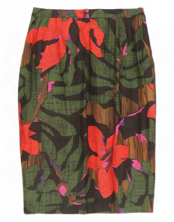 Vintage Womens Straight Skirt W24 XS Multicoloured Floral