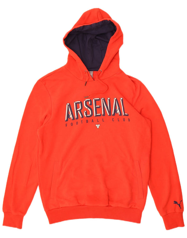 Puma Mens Arsenal Graphic Hoodie Jumper Medium Red Cotton