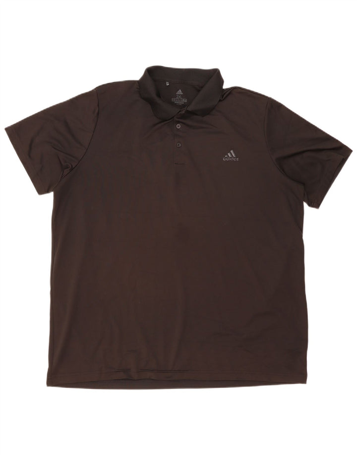 ADIDAS Mens Polo Shirt 2XL Black Polyester
