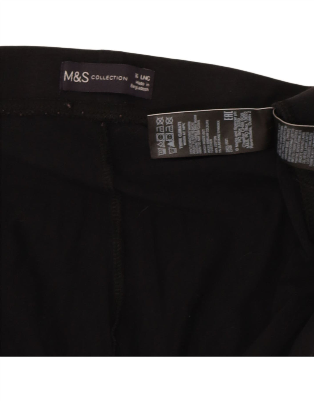 Marks & Spencer Womens Leggings UK 16 Large Black Cotton