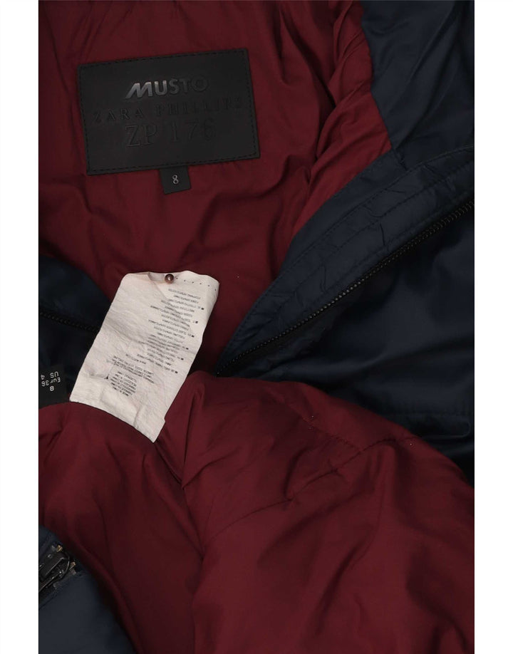 Musto Womens Padded Jacket UK 8 Small Navy Blue Polyamide