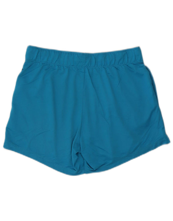 NIKE Womens Dri Fit Sport Shorts UK 10 Small  Blue Polyester