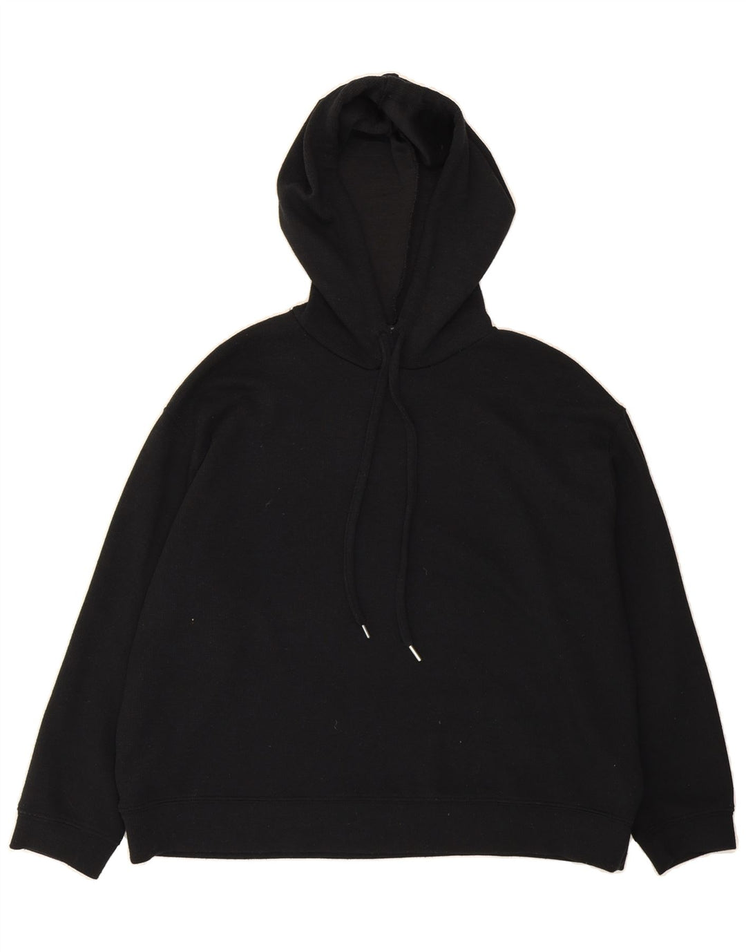 ZARA Womens Oversized Hooded Jumper Sweater UK 14 Medium Black Polyester Vintage Zara and Second-Hand Zara from Messina Hembry 