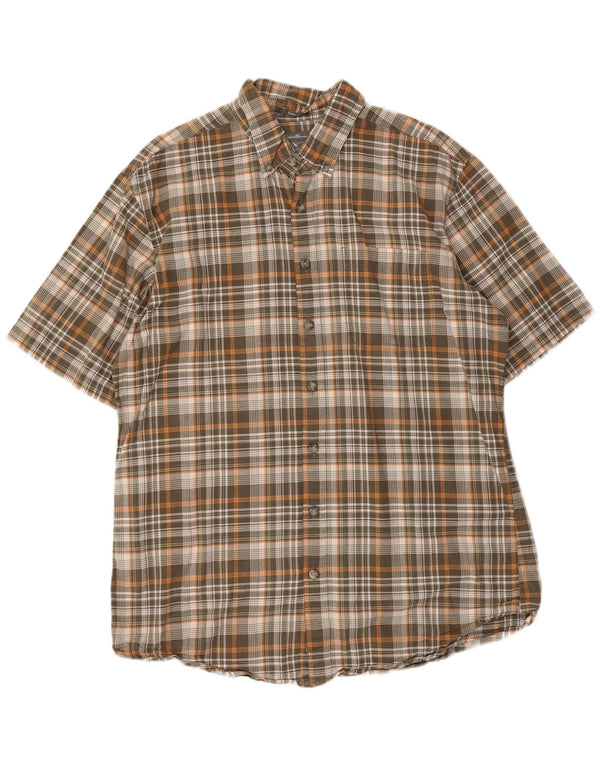 Eddie Bauer Mens Classic Fit Short Sleeve Shirt Large Multicoloured Check