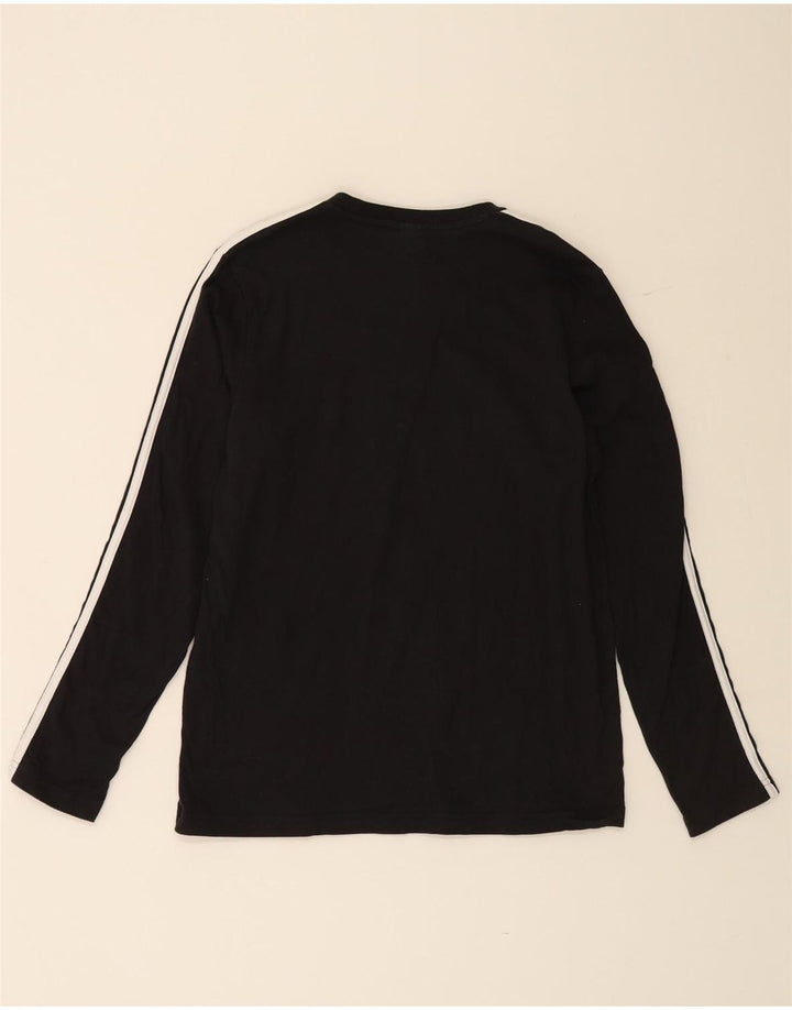 ADIDAS Womens Top Long Sleeve UK 16/18 Large Black Cotton