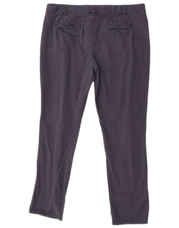 Fat Face Womens Slim Chino Trousers UK 16 Large W36 L30 Navy Blue Cotton